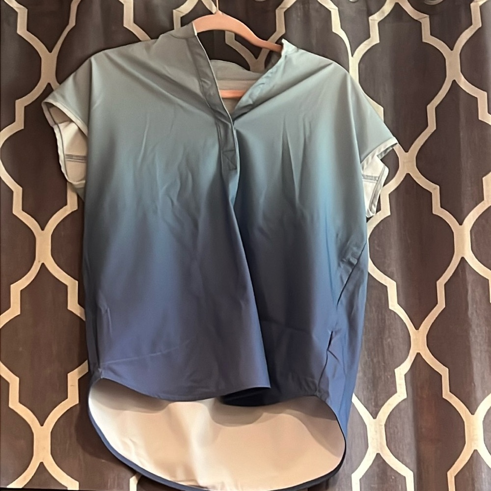 Figs Rafaela scrub top XS Ocean Mist ombré po#3852